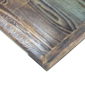 Industrial Style Restaurant Cafe Shop <strong>Solid</strong> Wooden <strong>Table</strong> <strong>Tops</strong> Bordered Desktop Elm <strong>Wood</strong> and Iron Dining <strong>Table</strong> - Product Image 5