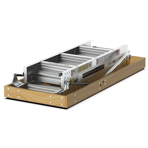 Prix de gros au comptant de haute qualité en vente à chaud échelle de grenier pliante sûre et stable <span class=keywords><strong>avec</strong></span> main courante échelle murale décorative - Product Image 6
