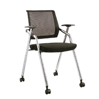 Chaise de formation en maille tendance 2026, siège mobile pour séminaire avec tableau d'écriture pliable, chaise gigogne peu encombrante pour la vente en gros