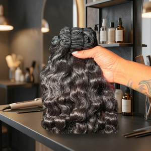 Extensions de cheveux humains Remy bouclés profonds, 22/26 pouces, cheveux indiens, double trame, tissage à la machine, cheveux en vrac - Product Image 1