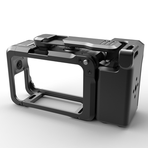 Kit de <span class=keywords><strong>Grip</strong></span> para DJI Action 6 com Cage para Câmera, Suporte de <span class=keywords><strong>Grip</strong></span> para Câmera, Conjunto de Suporte de Liberação Rápida para Fotografia de Rua - Product Image 4