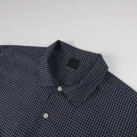 Chemises à manches longues pour hommes, coupe ample et droite, personnalisables, patchwork, à fines carreaux