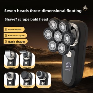 Nâng cấp lên Máy cạo râu điện 6 trong 1 Mini chuyển đổi đầu lưỡi đa chức năng với máy cắt nổi 7D và sạc <span class=keywords><strong>flash</strong></span> loại C - Product Image 3