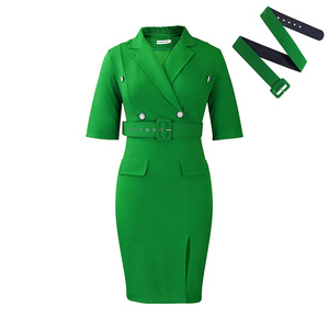 D409 Plus Size Women's Clothes Winter New Tailored Slimming Sheath Split Professional Africa <strong>Dress</strong> - Product Image 6