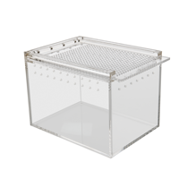 Grande cage d'élevage moderne en acrylique transparent pour reptiles, insectes, tarantules, amphibiens, chenilles, escargots, boîte d'alimentation pour exposition