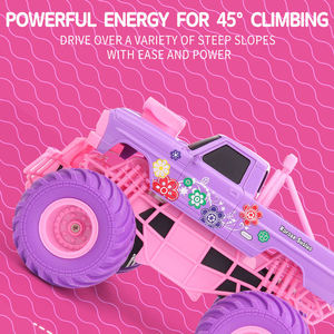 Q157 1/18 elettrico fuoristrada 2.4G grande ruota ad alta velocità <span class=keywords><strong>viola</strong></span> camion telecomandati RC <span class=keywords><strong>macchinina</strong></span> per ragazze di colore rosa - Product Image 4