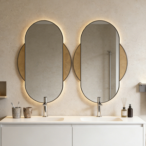 <span class=keywords><strong>Specchio</strong></span> Intelligente LED con Schermo Touch, Moderno Ovale <span class=keywords><strong>da</strong></span> Parete, Impermeabile IP44 per Hotel, Bagno e <span class=keywords><strong>Soggiorno</strong></span> - Product Image 3
