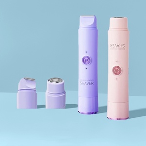 Kit d'épilation 2 en 1 pour femmes, rasoir électrique étanche, épilateur pour poils pubiens, indicé <span class=keywords><strong>par</strong></span> LED, prise USB, lavable - Product Image 2