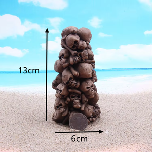Crâne de montagne humain pour statue artisanale en résine de crâne, aquascape, table de sable psychologique, crâne de la mort - Product Image 6