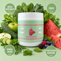 SUPER GREENS Compléments Vitaminiques pour Adultes Poudre de Super Fruits et Légumes Verts 255g Améliore la Densité Osseuse Conditionné en Bouteille