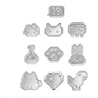 Cute ASTM F136 Titanium 18K Gold Plated Cartoon Pattern Labert Lip Stud Internal Thread Body Piercing Jewelry Wedding Gift Party
