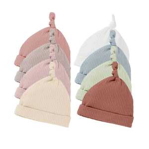 Topi Bayi Unisex untuk Perdagangan Luar Negeri 0-6 Bulan Katun Anti Angin Melindungi Fontanelle Empat Musim Kasual Murni - Product Image 3