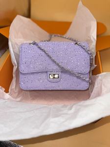 Của Phụ Nữ Tweed Vải Phù Hợp Với Ăn Mặc Sợi Nhuộm Sequin Dệt Căng Đôi Phải Đối Mặt Chống-Thuốc Slub Phong Cách Cho Sofa Bọc 300gsm - Product Image 6