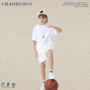 어린이 하이 퀄리티 70% 면 30% Polyetster 빈 사용자 정의 로고 티셔츠 아이 캐주얼 t 셔츠 사용자 정의 로고 멋진 느낌 - Product Image 3