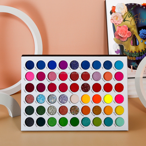 Paleta de sombras de ojos personalizada DE'LANCI 54 colores <span class=keywords><strong>La</strong></span> Catrina paleta de sombras de ojos alta pigmentación mate brillo paleta de sombras de ojos - Product Image 1