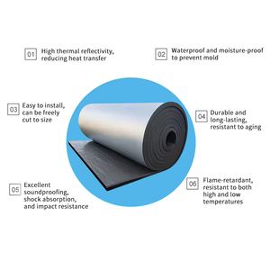 Bán chạy nhất thiết kế công nghiệp lạnh bằng chứng bông cách nhiệt mái nhà bức xạ hàng rào cuộn dây cao su nhôm lá cuộn cách nhiệt - Product Image 5