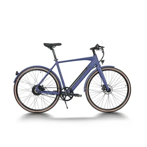 36v 250w 벨트 풀리 프레임 전기 도로 자전거 성인용 Ebike 알루미늄 합금 LED 라이트 리튬 배터리 후면 허브 모터