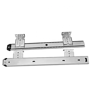 Riel deslizante para teclado con rodamiento de bolas HVPAL (350mm), capacidad de carga de 23kg, acero laminado en frío con posición de bloqueo y soporte de montaje - Product Image 5