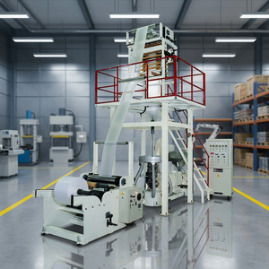 THAVE LDPE PP Blown Film <b>Extruder</b> 40-80kg/h Mini Single Screw <b>Plastic</b> Film Blowing Machine Plant Easy to Operate - Product Image 2