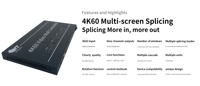 Prozessor 4 K60 Auflösung HDMI-Prozessor Spleiß gerät Umschalter Video Wall Controller 4 in 9 out