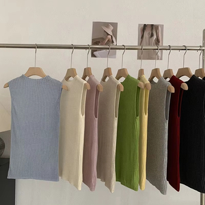 Nouveau <span class=keywords><strong>Gilet</strong></span> en Maille Tricotée Décontracté Sans Manches pour <span class=keywords><strong>Femme</strong></span> – Collection <span class=keywords><strong>Été</strong></span> - Product Image 1