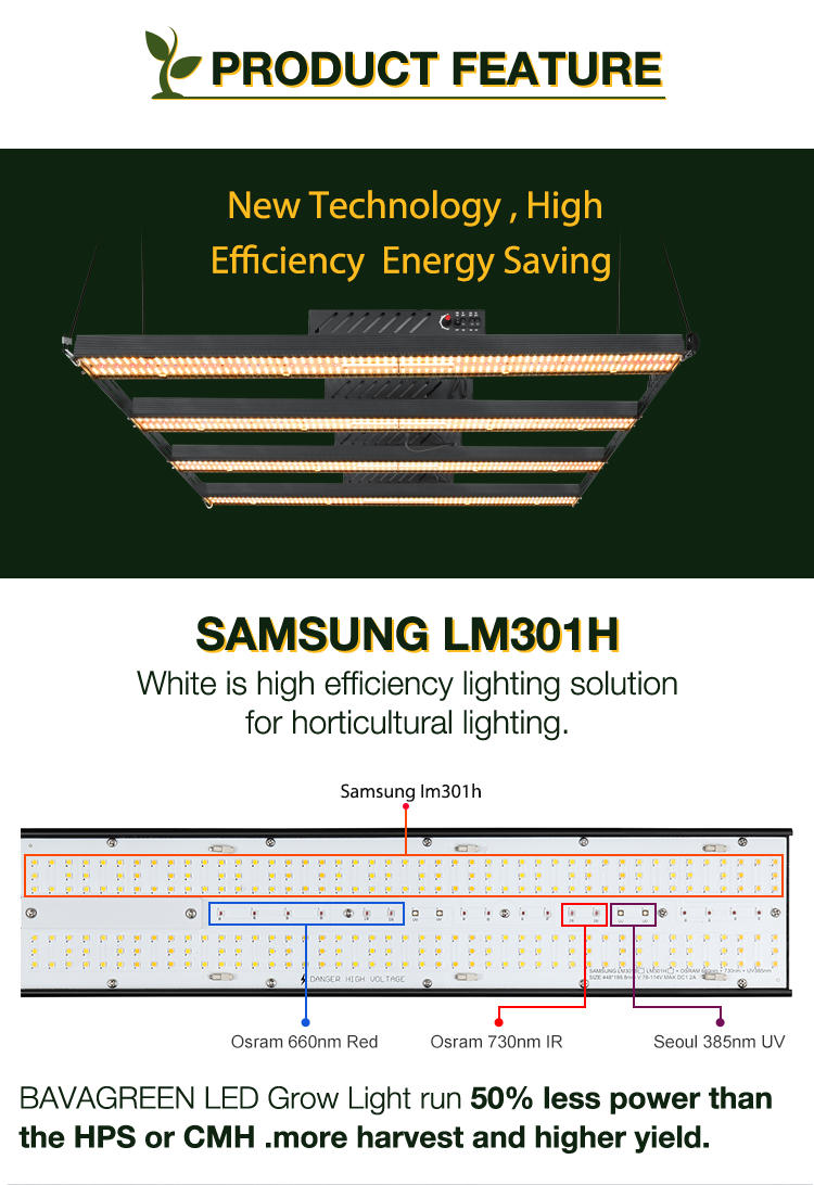 2080umol/s 5x5ft LM301H LED Grow Light 660nm 800w SAA Full Spectrum