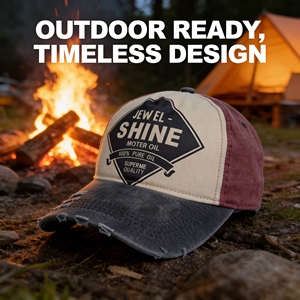 Casquette de baseball rétro délavée réglable 5 panneaux, nouveau style, personnalisée, effet vieilli, pour femme, vente en gros, style Fez Emo Ji, unie - Product Image 1