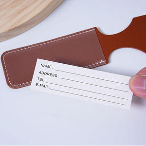 Étiquette de bagage en cuir PU, cadeau promotionnel, accessoire de voyage, étiquettes de valise avec carte <span class=keywords><strong>TEL</strong></span>, cadeau pour demoiselle d'honneur, souvenir de mariage, nom personnalisé - Product Image 2