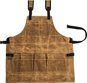 Mens Brown Polyamide <b>Work</b> Coverall Multi Pocket Adjustable Strap Utility Tool Abrasion Resistant <b>Waterproof</b> Workshop Workwear - Product Image 1