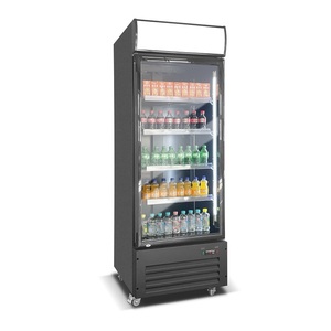 Ventilateur de refroidissement sans gel affichage de <span class=keywords><strong>boisson</strong></span> froide réfrigérateur Commercial vertical porte en verre unique équipement de réfrigérateur - Product Image 1