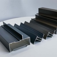 Profilé d'extrusion en aluminium anodisé 6063 T5 personnalisé avec revêtement en poudre pour portes et fenêtres CNC et services de coupe disponibles