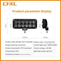 NEU 30W 12 LED Pods Weiß/Amber Fahrlicht Spot-/Flutlichtlinse Rot Blau Warnleuchte Automotive LED-Scheinwerfer