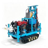 Petite plateforme de forage de puits d'eau portable, machine de forage à moteur diesel de 150 m pour l'irrigation des fermes