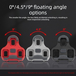 Calas de Bicicleta de Carretera de 3 Orificios Compatibles con LOOK <span class=keywords><strong>KEO</strong></span>, 0/4.5/9 °   Zapatillas Universales de Ciclismo sin Cordones de Nailon Flotante para Interiores/Exteriores - Product Image 3
