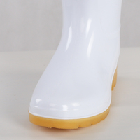 Bottes de travail en PVC imperméables, résistantes à l'huile, aux acides et aux alcalis, faciles à nettoyer, pour l'industrie alimentaire, la cuisine, l'abattoir, l'industrie