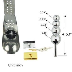 Dispositivo Gabbia di Castità Maschile in Acciaio Inossidabile Biancheria Intima Fetish Mutandine Dispositivo di Castità Regolabile Bavaglio Giocattoli Sessuali con Plug Anale - Product Image 5