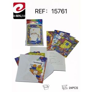 Invitation Card Envelope With Colorful Design For Party Events 24Pcs - Product Image 3