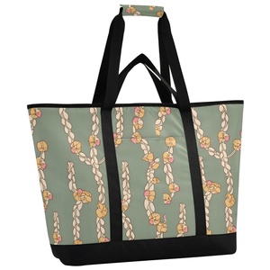 30L Fashion Customs Logo Hawaii Style Lunch <b>Large</b> Thermal Insulated <b>Beach</b> Picnic Cooler Handbag <b>Bag</b> - Product Image 2