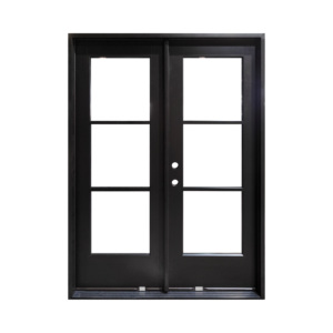 Pintu Masuk Luar Ruangan Minimalis Tahan Air dan Awet, Bahan Komposit Fiberglass SMC, Kaca Low-E Tahan Air, Untuk Penggunaan Komersial - Product Image 6