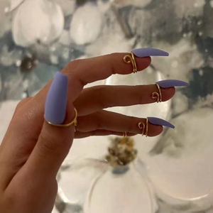 Nueva moda Tiktok Venta caliente DIY anillos <span class=keywords><strong>de</strong></span> uñas 10 piezas para un conjunto <span class=keywords><strong>de</strong></span> prensa en puntas <span class=keywords><strong>de</strong></span> uñas anillos <span class=keywords><strong>de</strong></span> uñas <span class=keywords><strong>de</strong></span> dedo ajustables para mujeres niñas - Product Image 4
