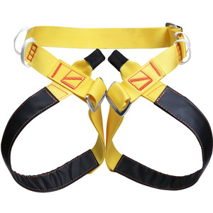 Arnés de Escalada Kanle Amarillo y Rojo con Cinturón Ajustable para Escalada en Roca, Montañismo y Equipo de Seguridad - Product Image 1