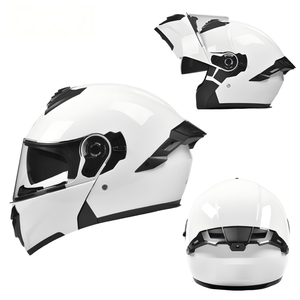 Nouveau casque de moto modulaire à visière relevable avec double visière solaire, mentonnière ouvrable et refermable, coque en ABS, toutes saisons, certifié <span class=keywords><strong>PSE</strong></span> - Product Image 5