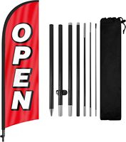 Drapeau publicitaire personnalisé avec message, prêt à être expédié, pour les fournisseurs de magasins de détail