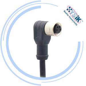 Kabel M8 4 Pin Overmolded IP67 Konektor Sudut Kabel Male Female Double End Kabel Harness untuk Sensor - Product Image 4