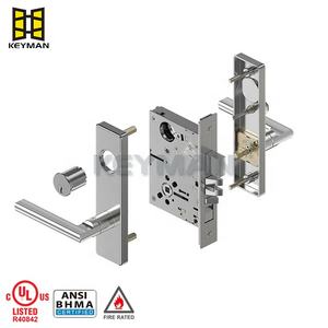 KEYMAN ANSI Premium Qualität Einst eck zylinder Lockset Rosette Typ Edelstahl Hardware Sicherheits schloss - Product Image 3