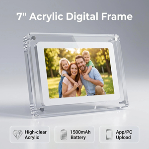 Nouveau cadre photo numérique vidéo en acrylique WIFI 7 pouces, horloge, calendrier, code QR, connexion rapide, mémoire 8 Go, lecture vidéo MP4, lecture MP3 - Product Image 2