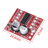 Module de commande de moteur CC double canal - Contrôle de vitesse PWM bidirectionnel et entraînement de moteur pas à pas à pont en H (mise à niveau Mini L298N)
