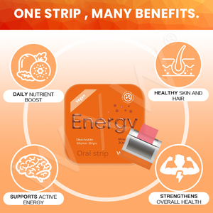 Bande orale dissolvante d'énergie personnalisable Support de supplément d'énergie Film Candy Vitamin Engegy Bande orale - Product Image 4