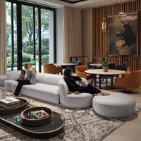 Nouveau groupe de canapés en tissu rotatif créatif simple et luxueux de Milan, combinaison de modules de salon design