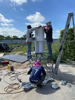 Éolienne verticale 5kW Générateur de vent et panneaux solaires Système hybride pour usage domestique